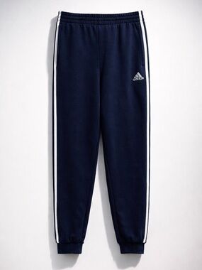 adidas Navy Sweat Joggers with White Side Stripes